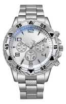 KIT Relógio Masculino Aço inox Conjunto com Corrente + Pulseira e Pingente