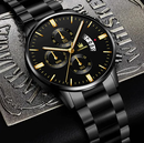 Relógio de Moda Masculino de Liga Preta