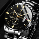 Relógio de Moda Masculino de Liga Preta