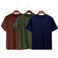 Kit 3 Camisetas Básicas Streetwear, Algodão 100% + Tecido Macio