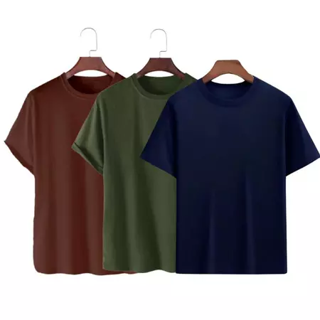 Kit 3 Camisetas Básicas Streetwear, Algodão 100% + Tecido Macio