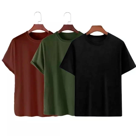 Kit 3 Camisetas Básicas Streetwear, Algodão 100% + Tecido Macio
