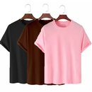 Kit 3 Camisetas Básicas Streetwear, Algodão 100% + Tecido Macio